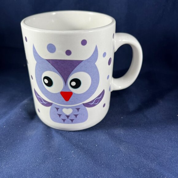 Cute Purple Owl Ceramic Coffee Mug  Dishwasher Microwave & Freezer Safe - Picture 2 of 4